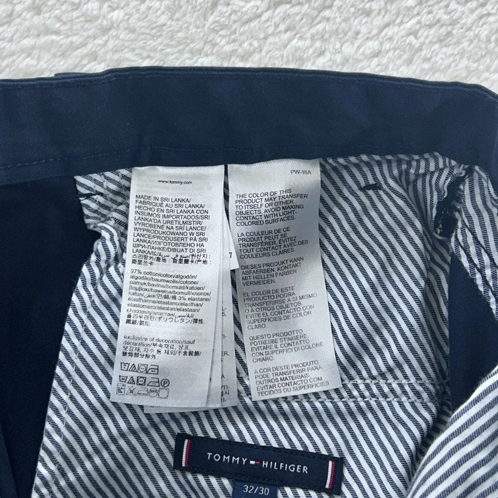 Tommy Hilfiger Pants Men's‎ 32X30 Navy Blue Denton Chino Stretch Straight Fit